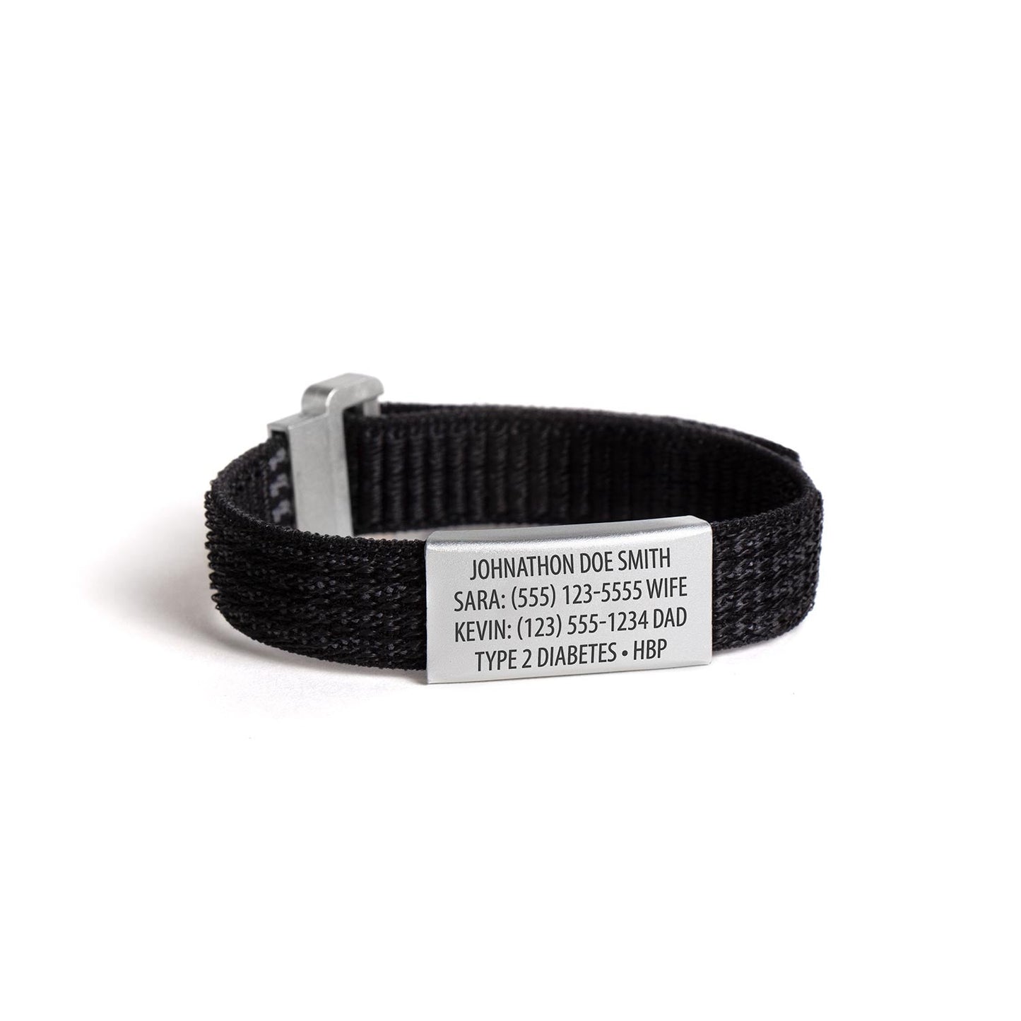 MsID Flex Nylon | Bracelet d’Identification Médicale Ajustable