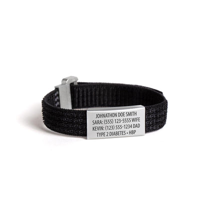 MsID Flex Nylon | Bracelet d’Identification Médicale Ajustable