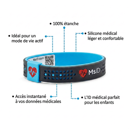MsID Souple | Bracelet d'Identification Médicale