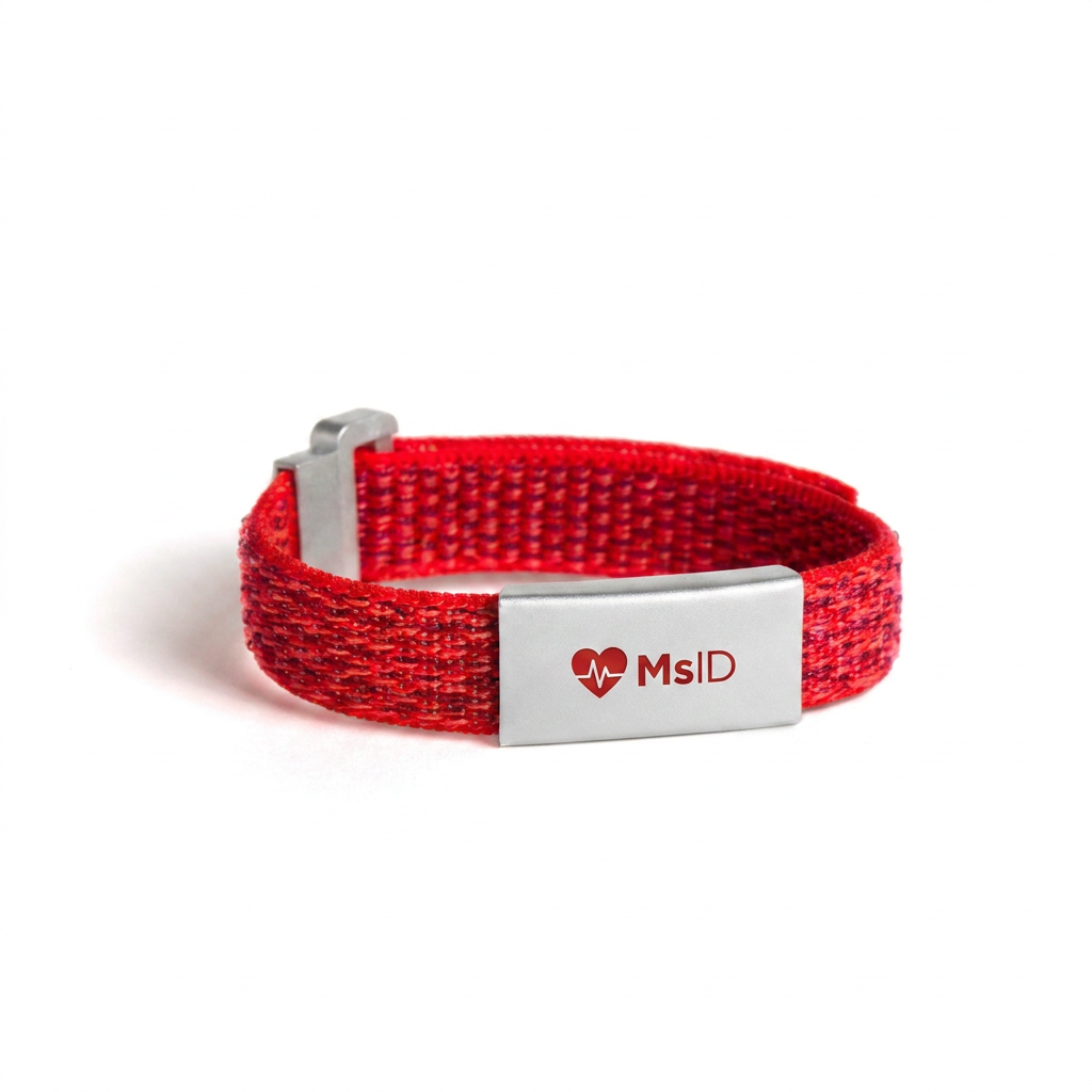 MsID Flex Nylon | Bracelet d’Identification Médicale Ajustable