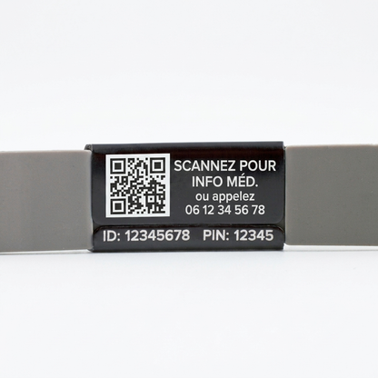 MsID Flex Nylon | Bracelet d’Identification Médicale Ajustable