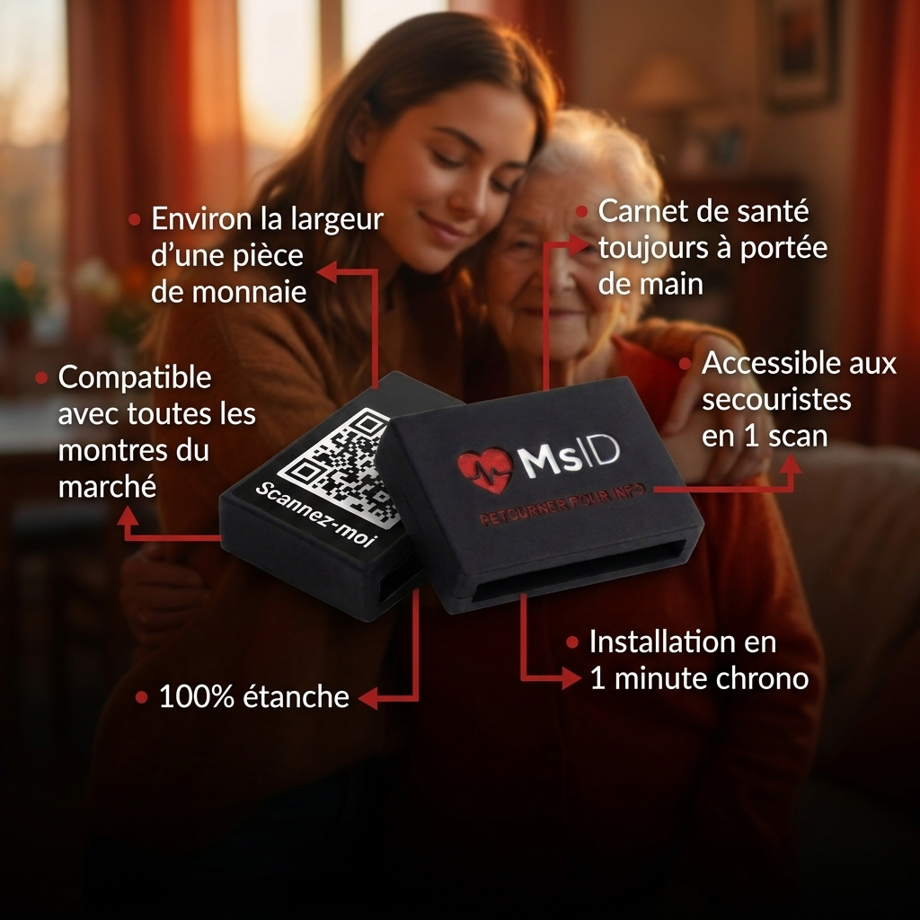 MsID Étui en Silicone | Compatible avec une Montre