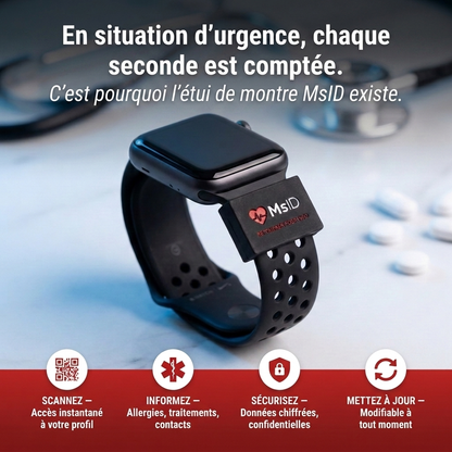 MsID Étui en Silicone | Compatible avec une Montre